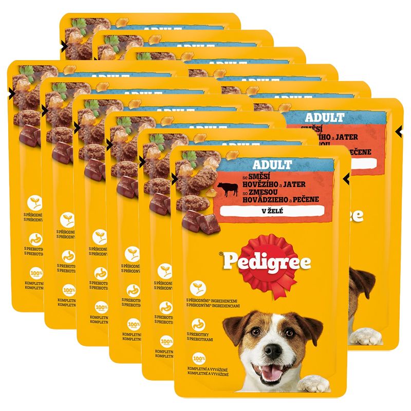 Pedigree Adult vrećica s govedinom i jetrom u želeu 12 x 100 g