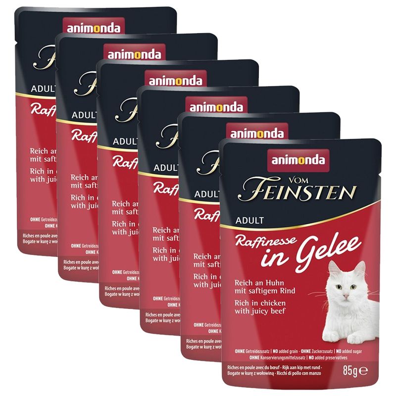 Animonda Vom Feinsten Raffinesse In Gelee piletina & govedina u želeu 6 x 85 g