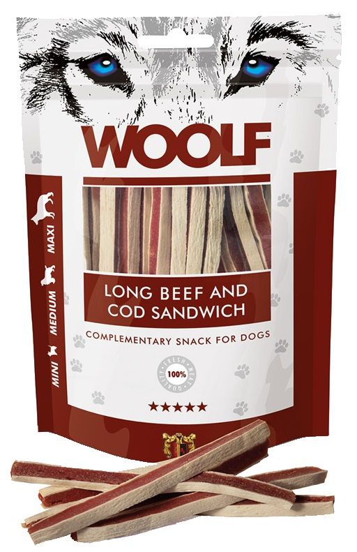 WOOLF Long Beef and Cod Sandwich 100 g