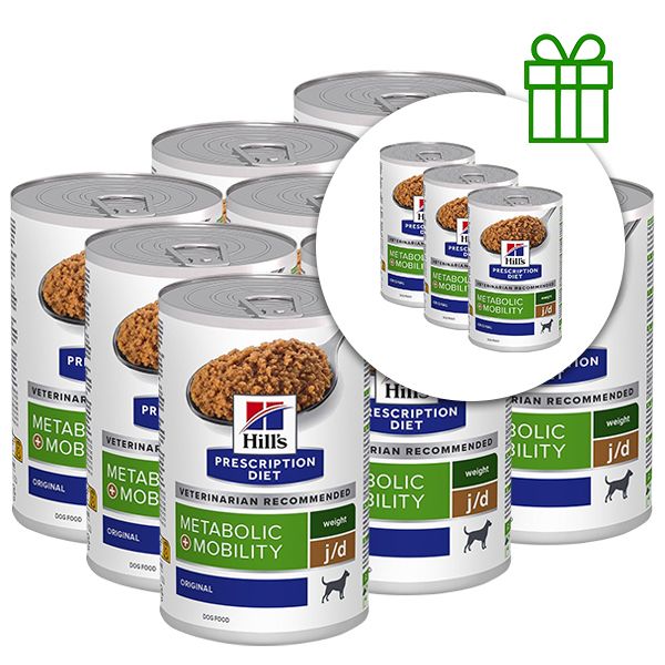 Hill's Prescription Diet Metabolic + Mobility Regulacija tjelesne težine za pse 370 g, 9+3 GRATIS