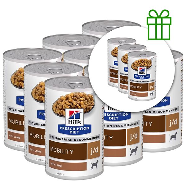 Hill's Prescription Diet j/d Njega zglobova konzerva za pse 370 g, 9+3 GRATIS