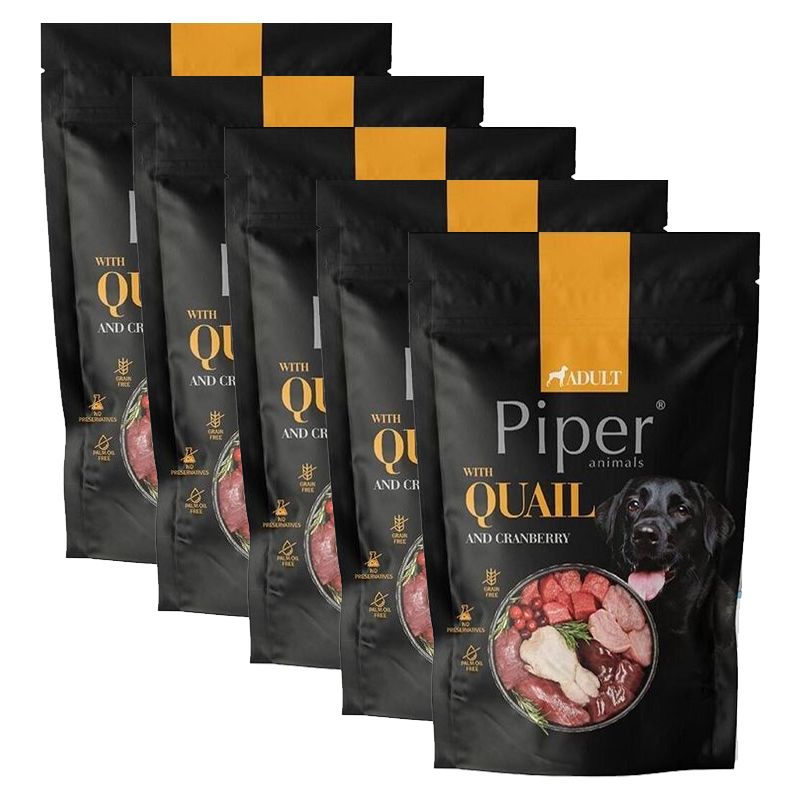 Konzerva Piper Adult s prepelicom i brusnicama 5 x 500 g