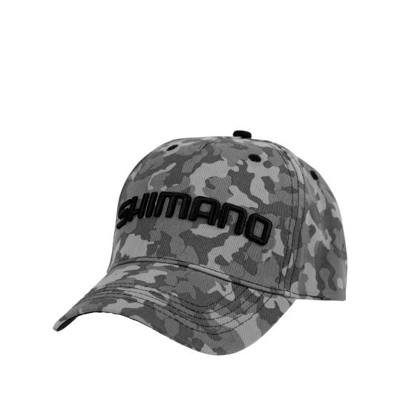 Shimano Šilterica Snapback Cap Grey Camo