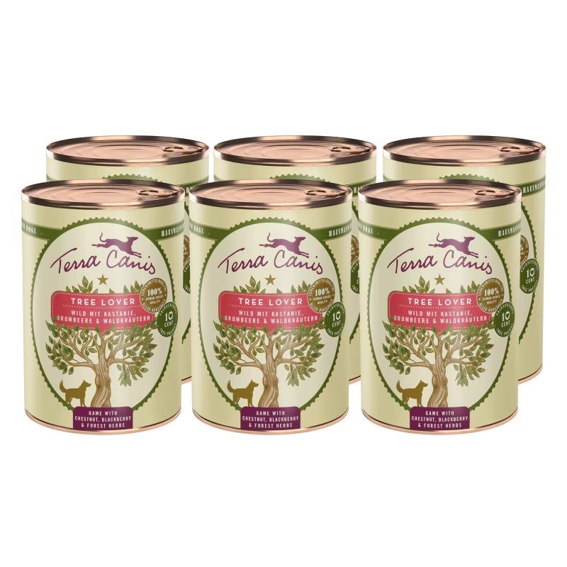 Terra Canis Tree Lover - Game with chestnut, blackberry and forest herbs 6 x 400 g