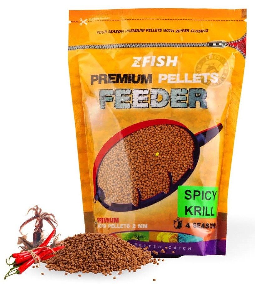 ZFISH Micro Method Feeder Pellets SPICY KRILL 2 mm / 700 g