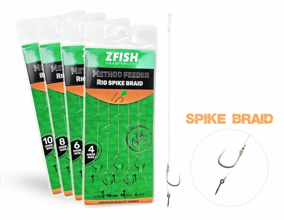 ZFISH Method Feeder Rig Spike Braid 10 cm / velicina 10