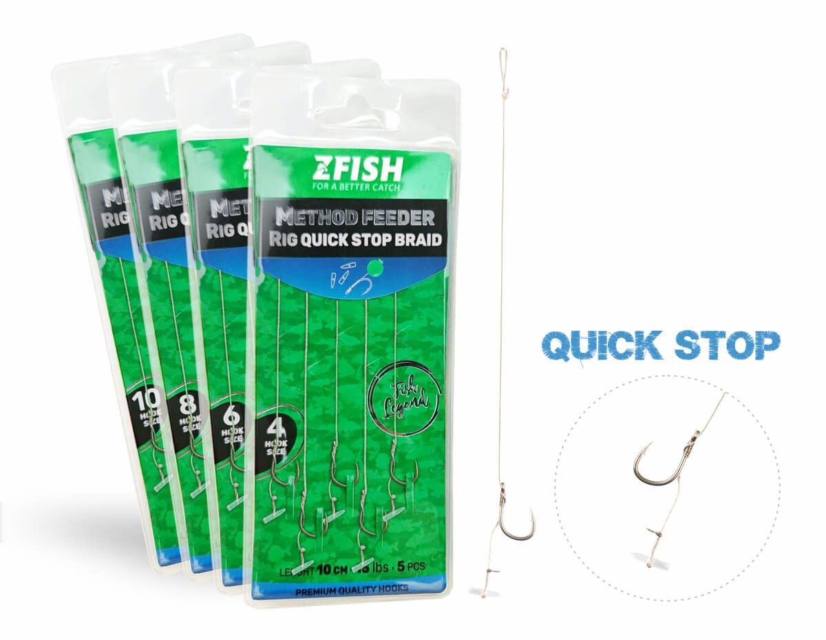 ZFISH Method Feeder Rig Quick Stop Braid 10 cm / size 6