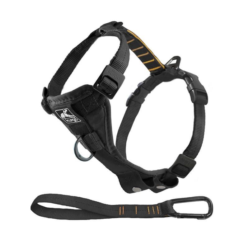 Kurgo Tru-Fit Quick Release Harness s sigurnosnim pojasom, crni S