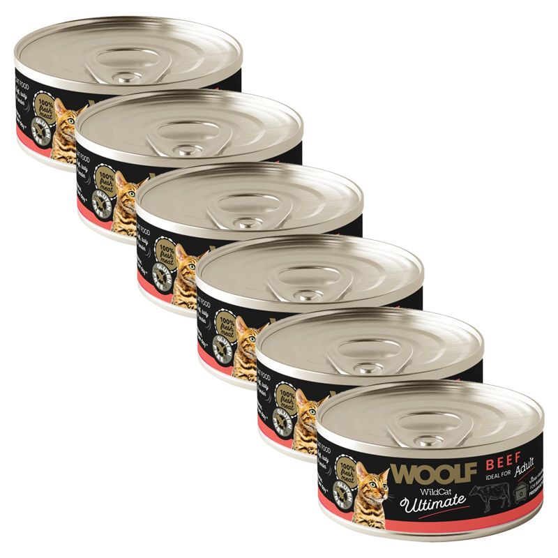 WOOLF WildCat Ultimate Beef Pate 6 x 85 g