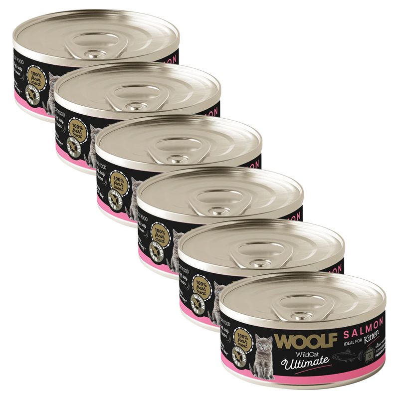 WOOLF WildCat Ultimate Kitten Salmon Pate 6 x 85 g