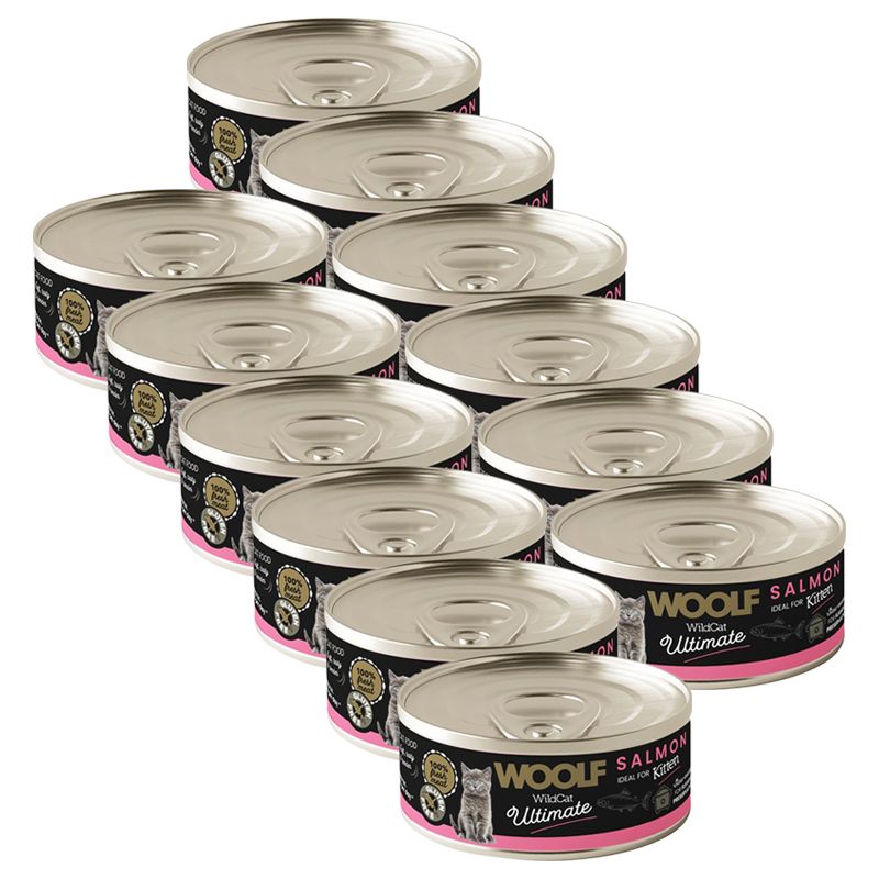 WOOLF WildCat Ultimate Kitten Salmon Pate 12 x 85 g
