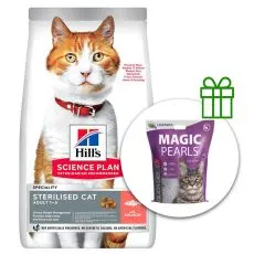 Hill's Science Plan suho krmivo za kastrirane odrasle mačke s lososom 10 kg + stelja GRATIS