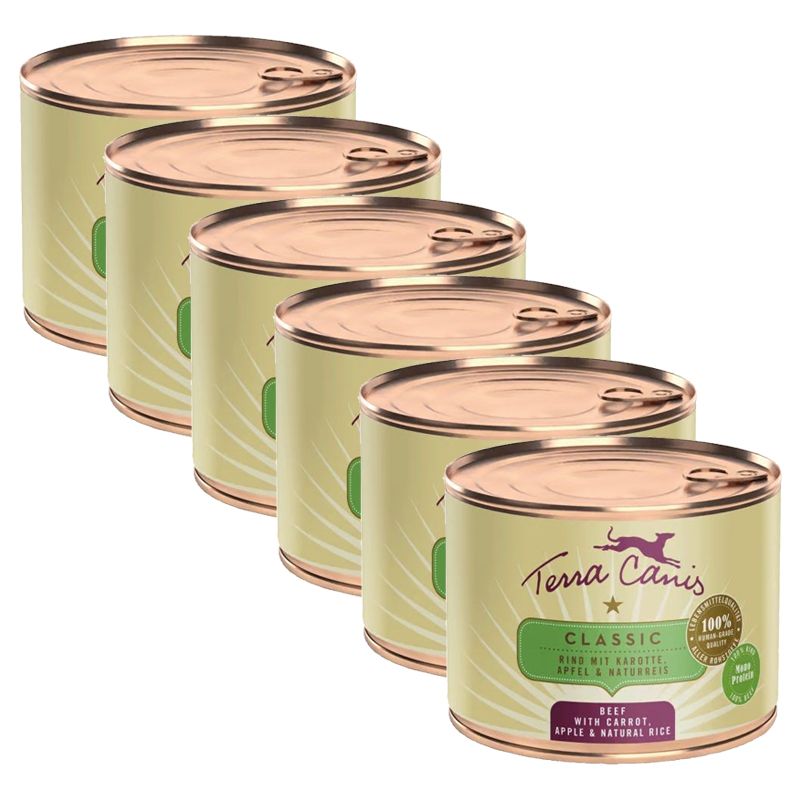 Terra Canis ﻿Beef with carrot, apple & natural rice 6 x 200 g
