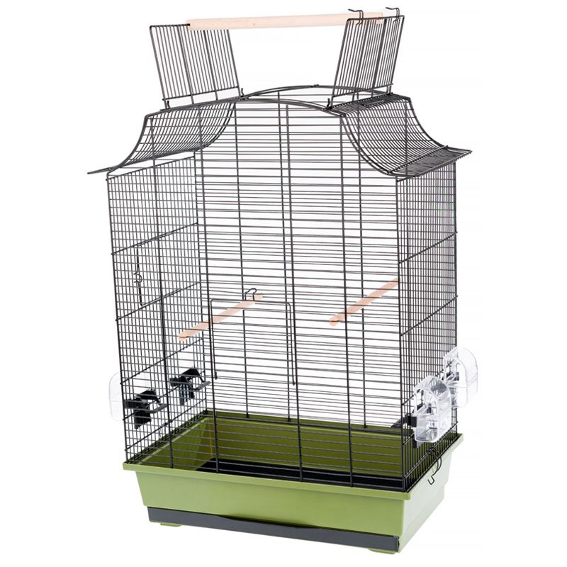Kavez za ptice GRETA CABRIO DARK - 49,5 x 30,5 x 66 cm ZELENA