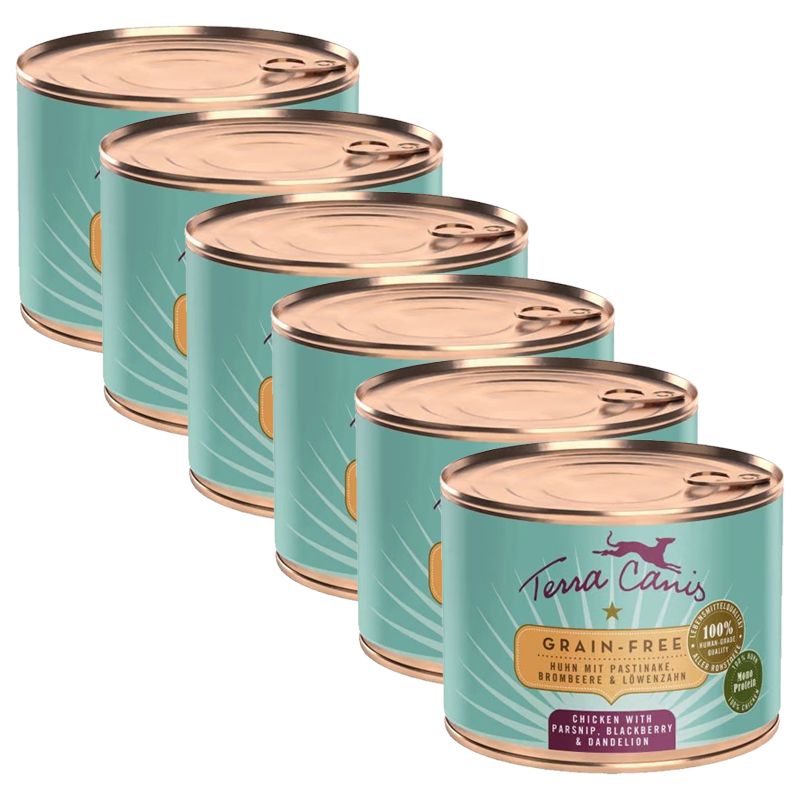 Terra Canis Grain-free ﻿Chicken with parsnip, blackberry & dandelion 6 x 200 g