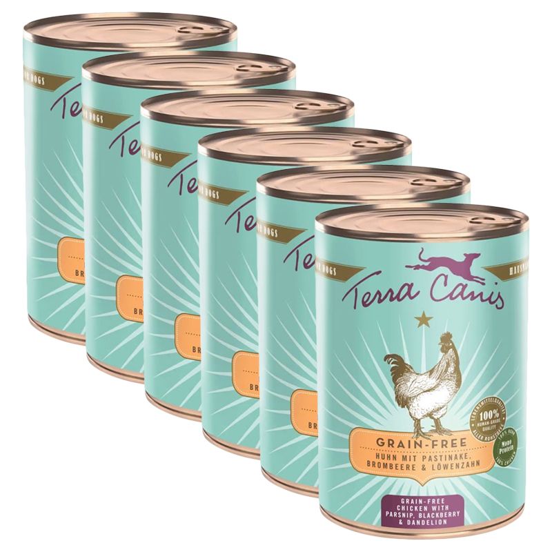 Terra Canis Grain-free Chicken with parsnip, blackberry & dandelion 6 x 400 g