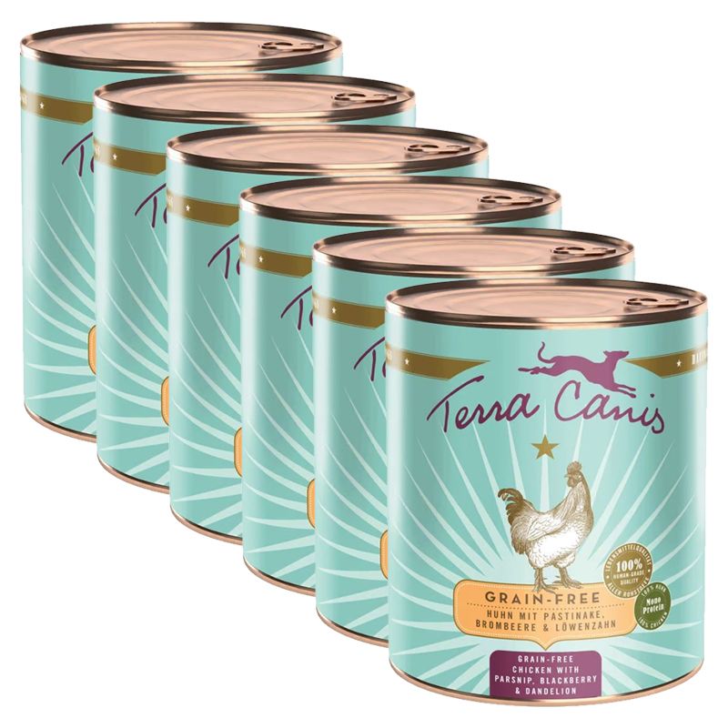 Terra Canis ﻿Grain-free Chicken with parsnip, blackberry & dandelion 6 x 800 g
