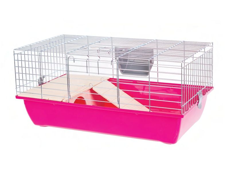 Kavez za glodavce i male životinje Rabbit 70 zinc + WOOD RUŽOVÁ