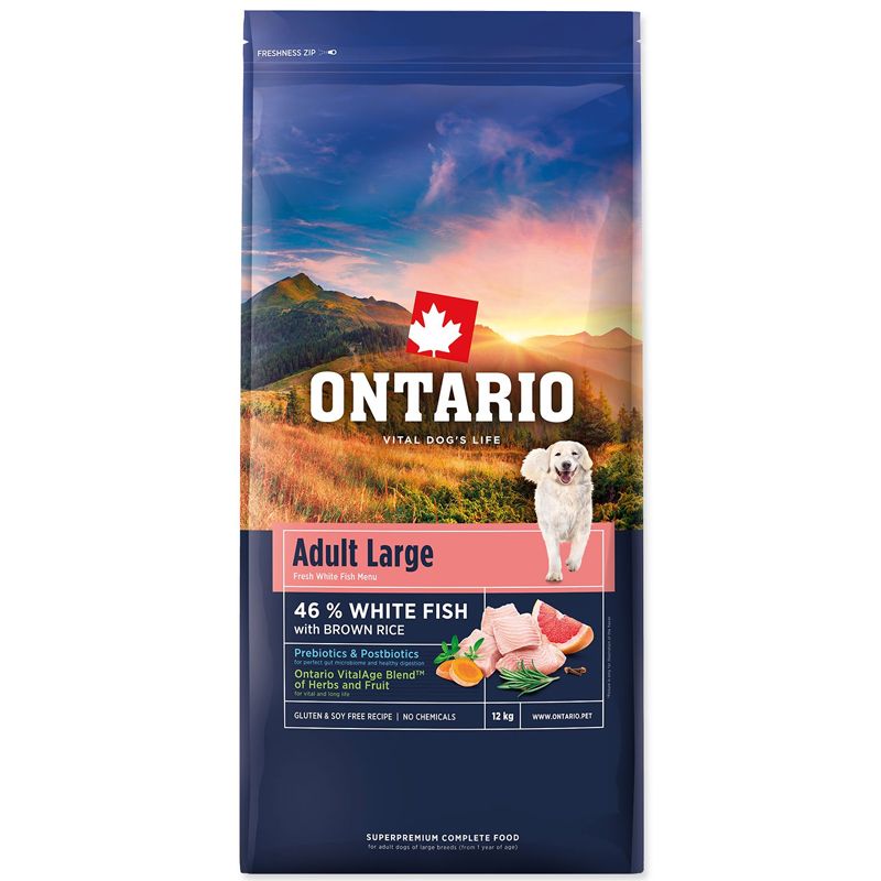 Ontario Adult Large Fish & Brown Rice 12 kg