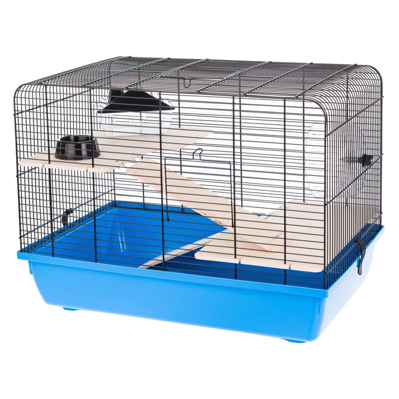 Kavez za glodavce REX II + WOOD 58 x 38 x 43 cm PLAVA