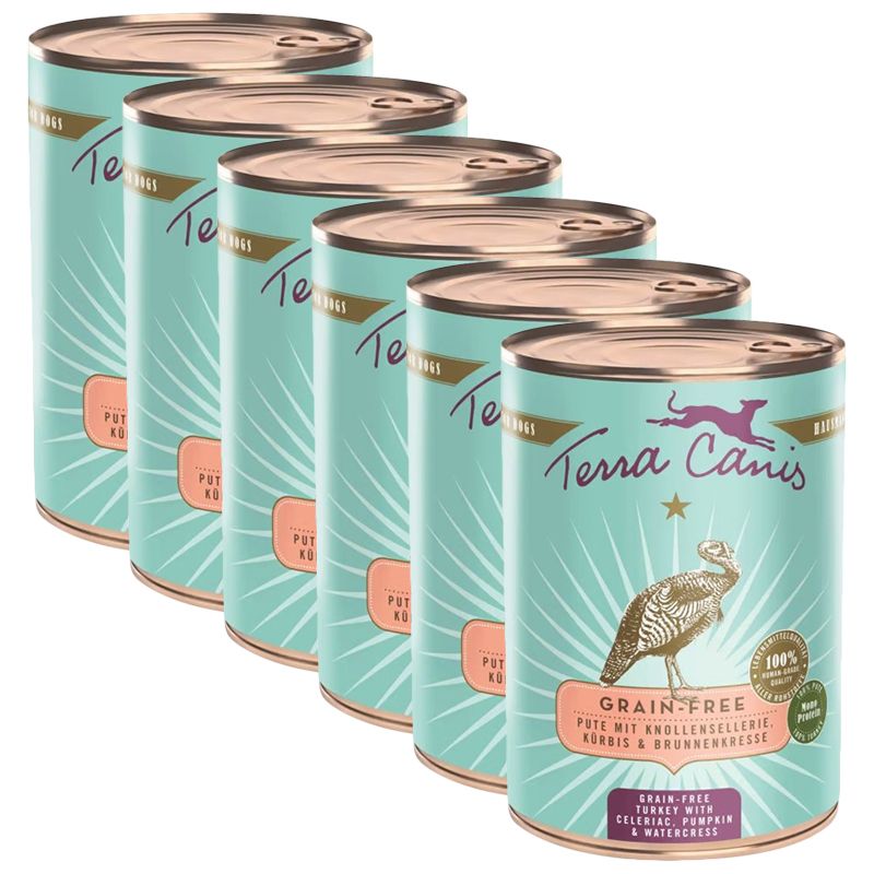 Terra Canis Grain-free Turkey with celery, pumpkin & watercress 6 x 400 g