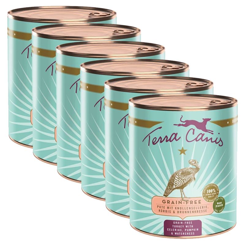 Terra Canis ﻿Grain-free Turkey with celery, pumpkin & watercress 6 x 800 g