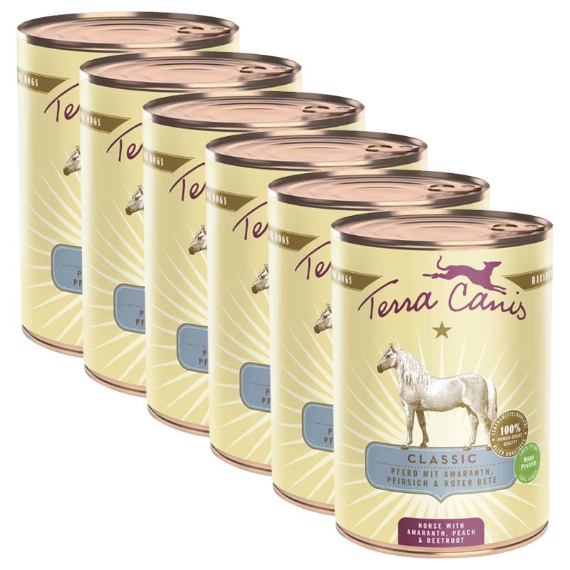 Terra Canis Horse with amaranth, peach & beetroot 6 x 400 g