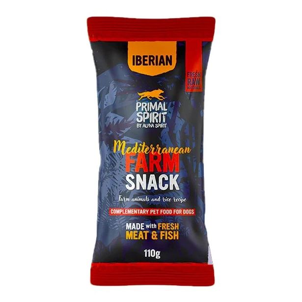 Primal Spirit Dog Iberian Mediterranean Farm Snack 110 g