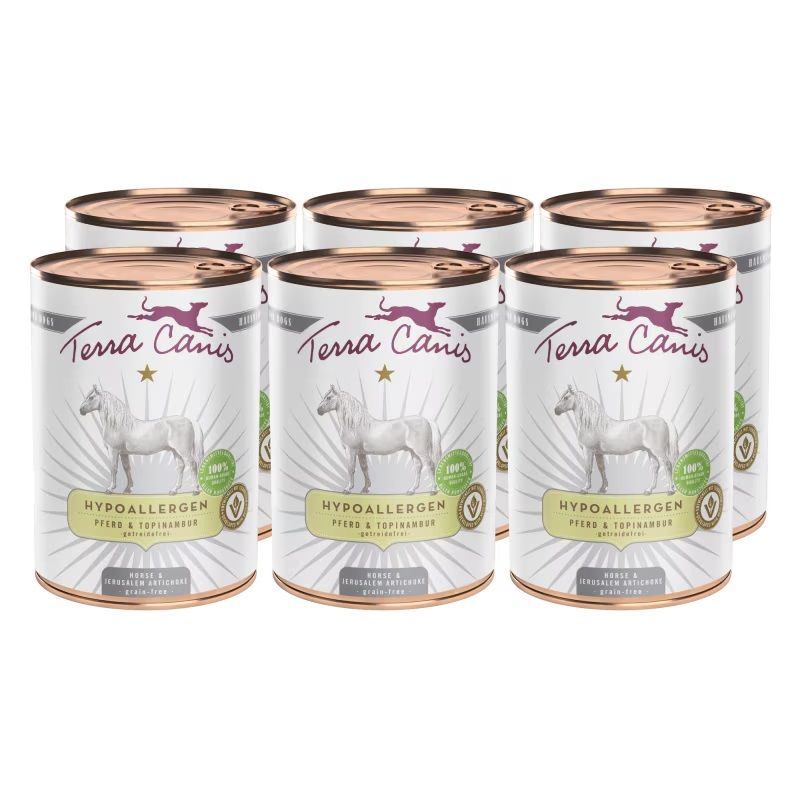 Terra Canis Hypoallergenic Horse & topinambur 6 x 400 g