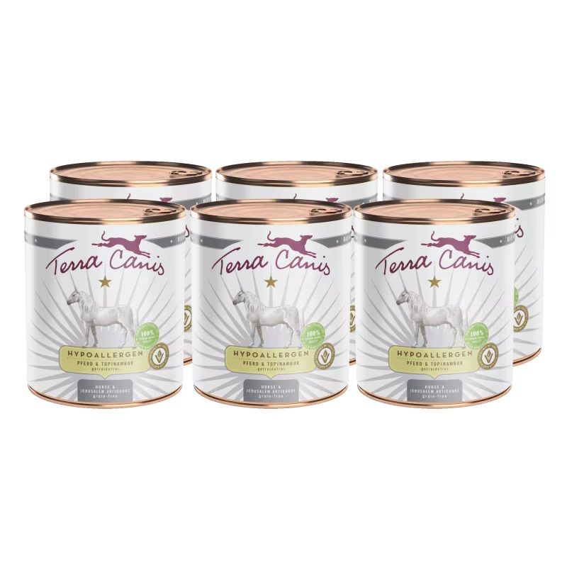 Terra Canis Hypoallergenic Horse & topinambur 6 x 800 g
