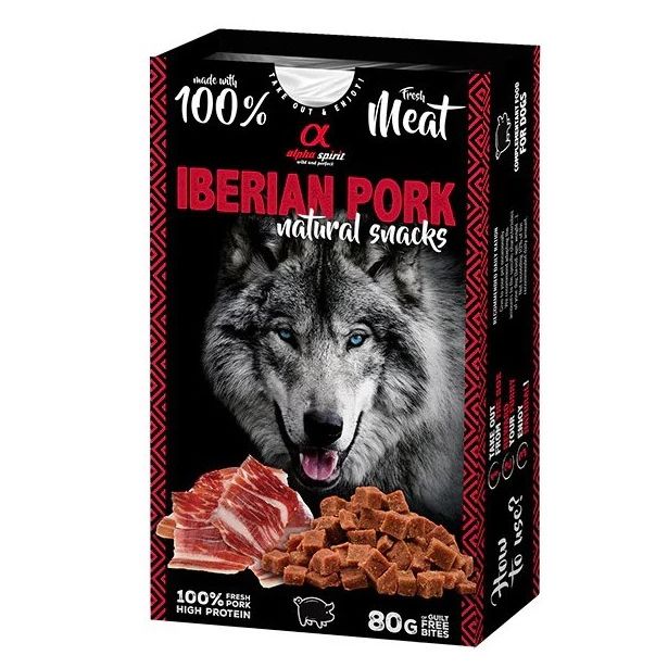 Alpha Spirit Dog Natural Snack Iberian Pork 80 g