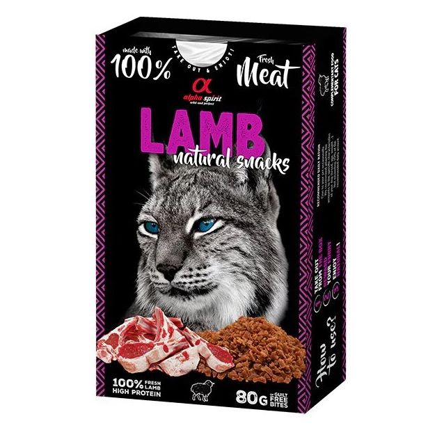 Alpha Spirit Cat Natural Snack Lamb 80 g