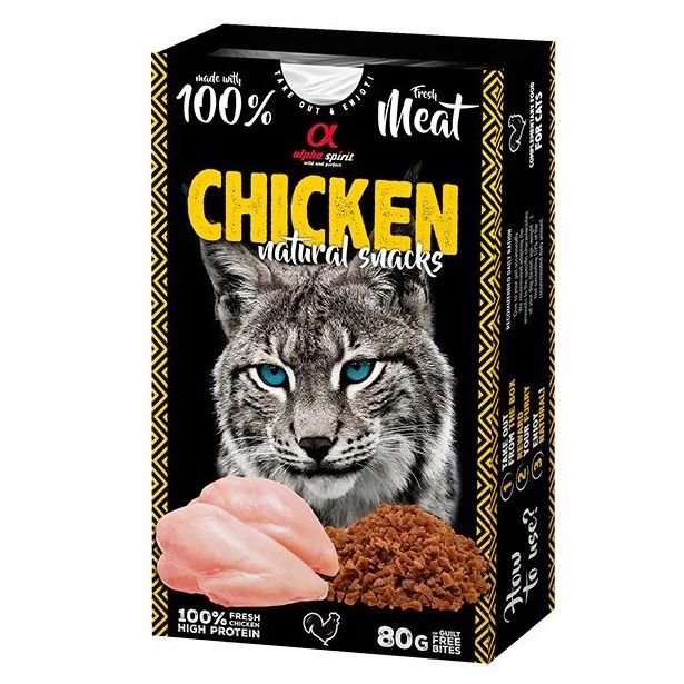 Alpha Spirit Cat Natural Snack Chicken 80 g