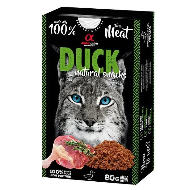 Alpha Spirit Cat Natural Snack Duck 80 g