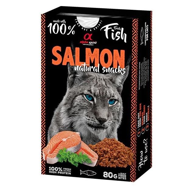 Alpha Spirit Cat Natural Snack Salmon 80 g