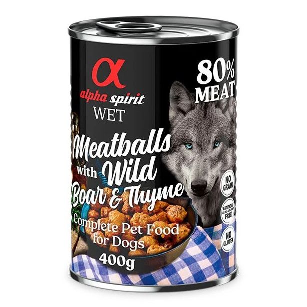 Alpha Spirit Meatballs - Divlja svinja s timijanom 400 g