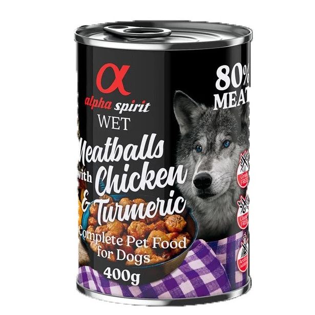 Alpha Spirit Meatballs - Pileća s kurkumom 400 g