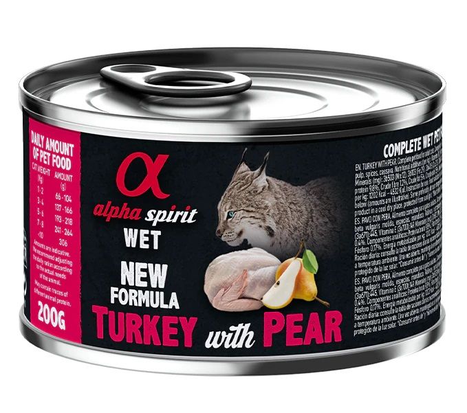 Alpha Spirit Cat Adult Turkey with Pear 200 g
