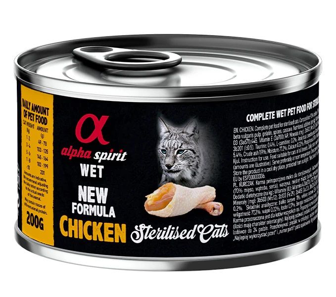 Alpha Spirit Cat Adult Chicken Sterilized 200 g