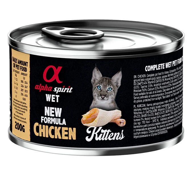 Alpha Spirit Cat Kittens Chicken 200 g
