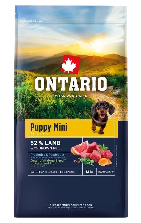 Ontario Puppy Mini Lamb & Brown Rice 6,5 kg
