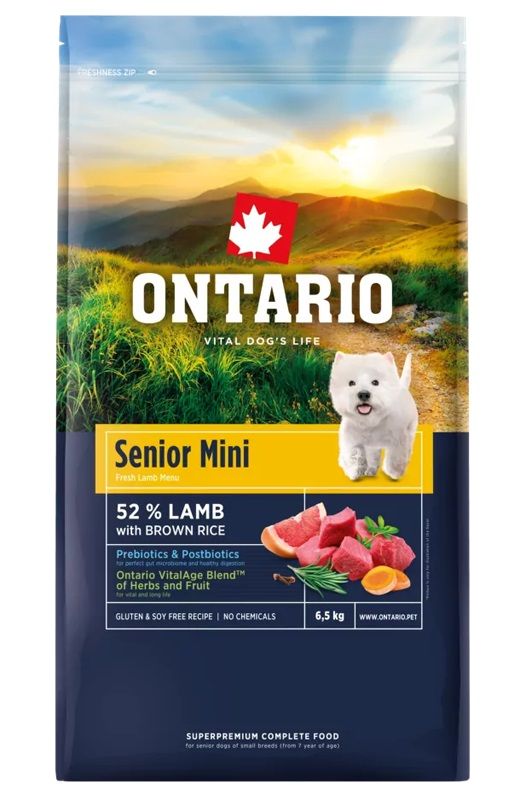 Ontario Senior Mini Lamb & Brown Rice 6,5 kg