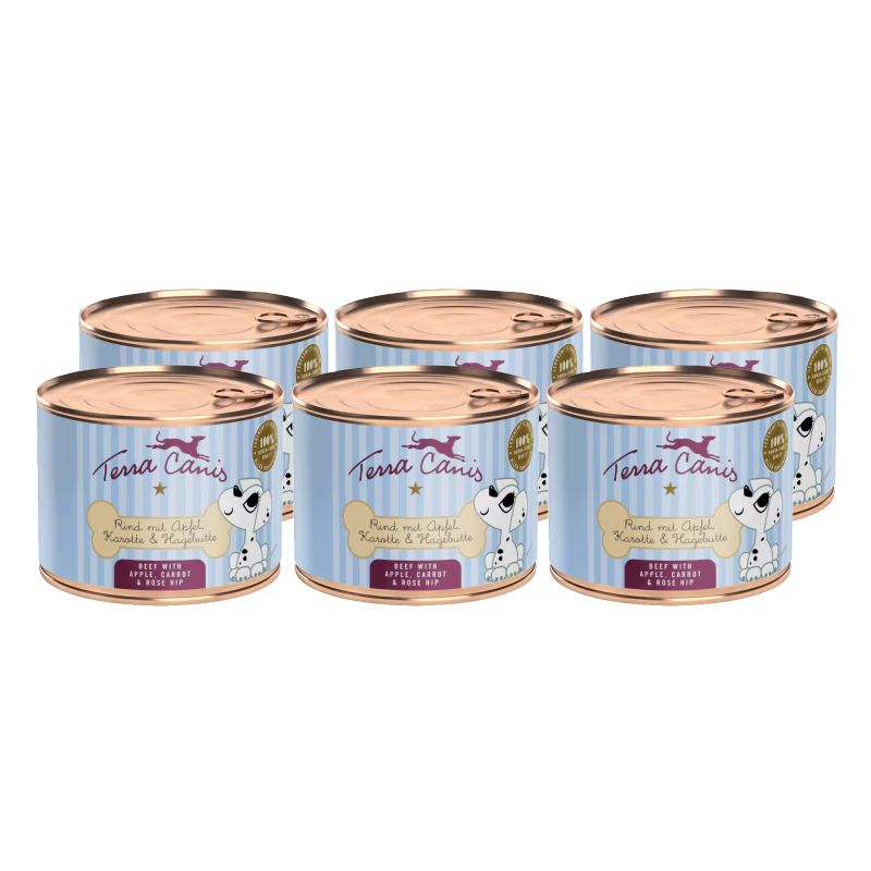 Terra Canis Puppy ﻿Beef with apple, carrot & rose hip 6 x 200 g