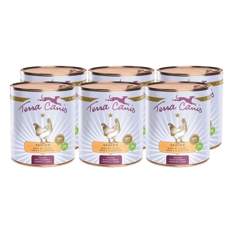 Terra Canis ﻿Senior Chicken with cucumber, pumpkin & herbs 6 x 800 g