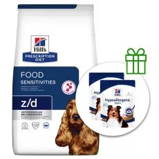 Hill's Prescription Diet z/d Alergija i njega kože suho krmivo za pse 10 kg + 2x poslastice BESPLATNO