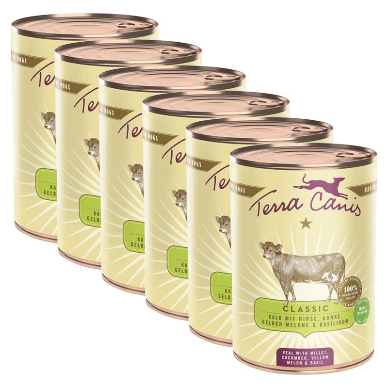Terra Canis Veal with millet, cucumber, yellow melon & basil 6 x 400 g