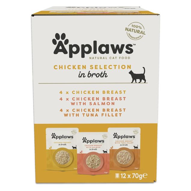 Applaws Chicken Selection za mačke, pileći izbor u umaku 12 x 70 g
