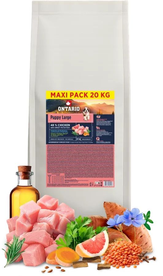 Ontario Puppy Large Chicken & Sweet Potatoes 20 kg