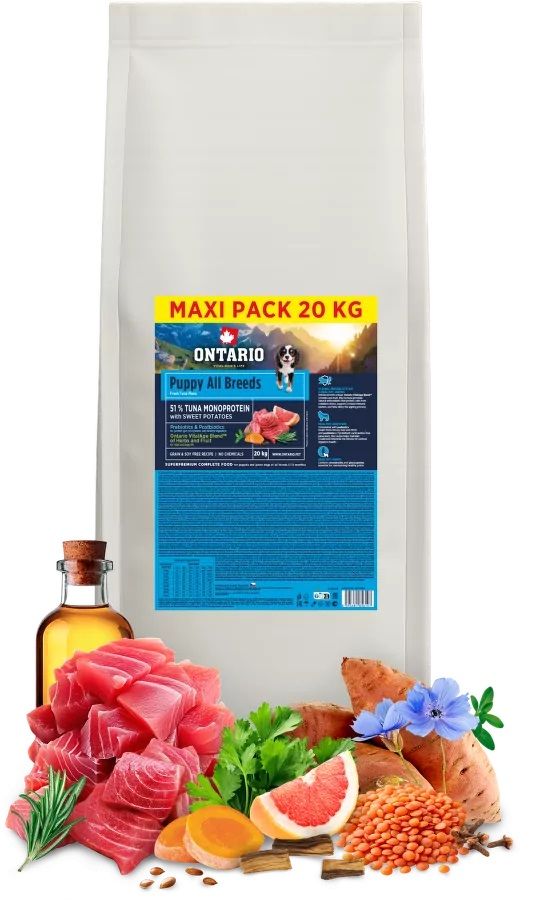 Ontario Puppy All Breeds Monoprotein Tuna & Sweet Potatoes 20 kg