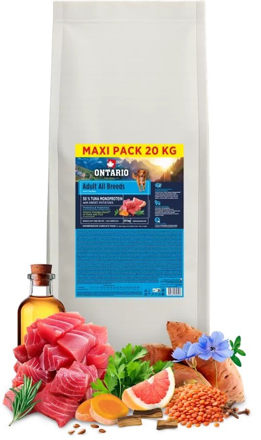 Ontario Adult All Breeds Monoprotein Tuna & Sweet Potatoes 20 kg